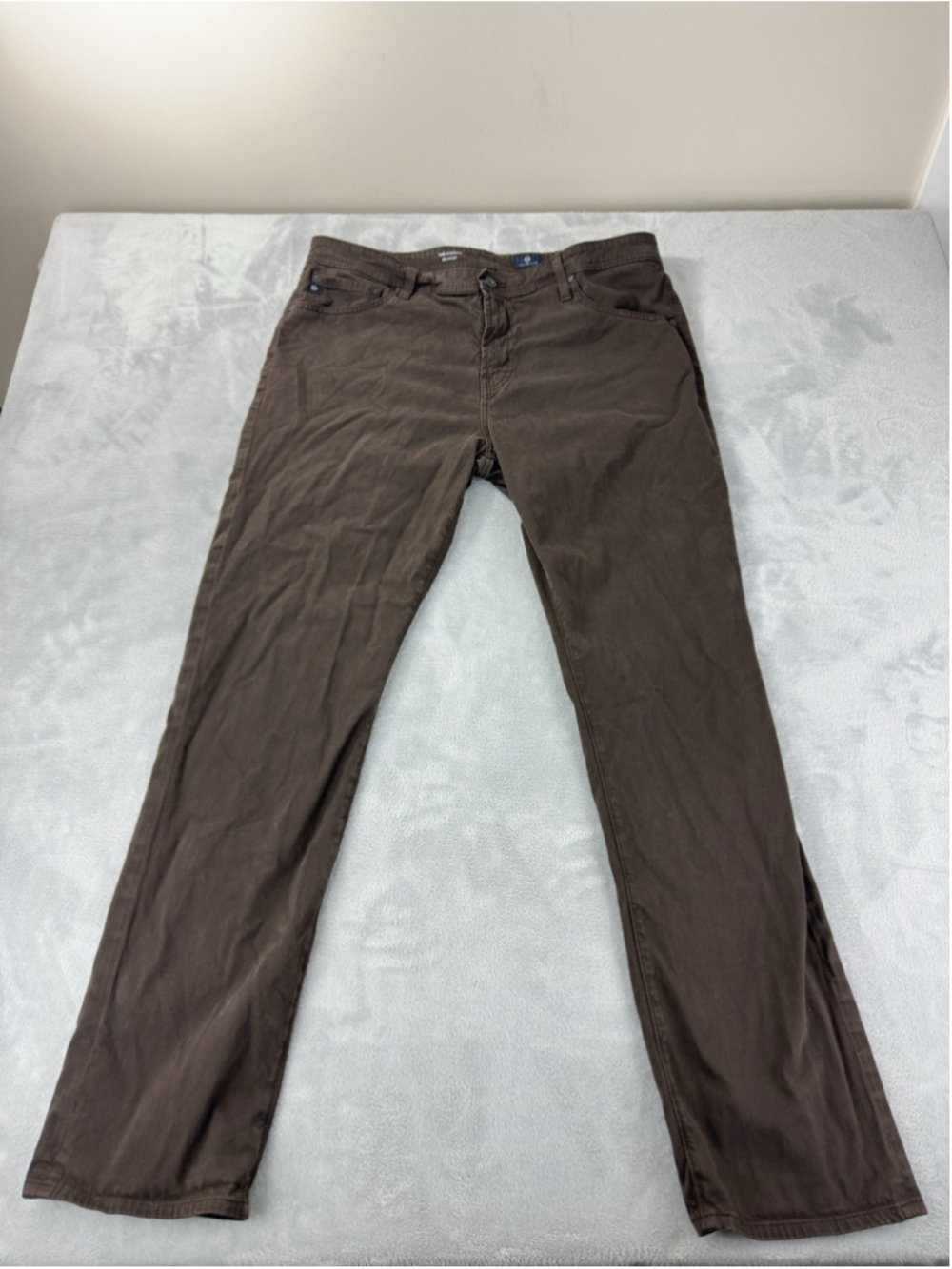 AG Adriano Goldschmied Jeans Mens 38x32 Brown The Everett Slim Straight Denim